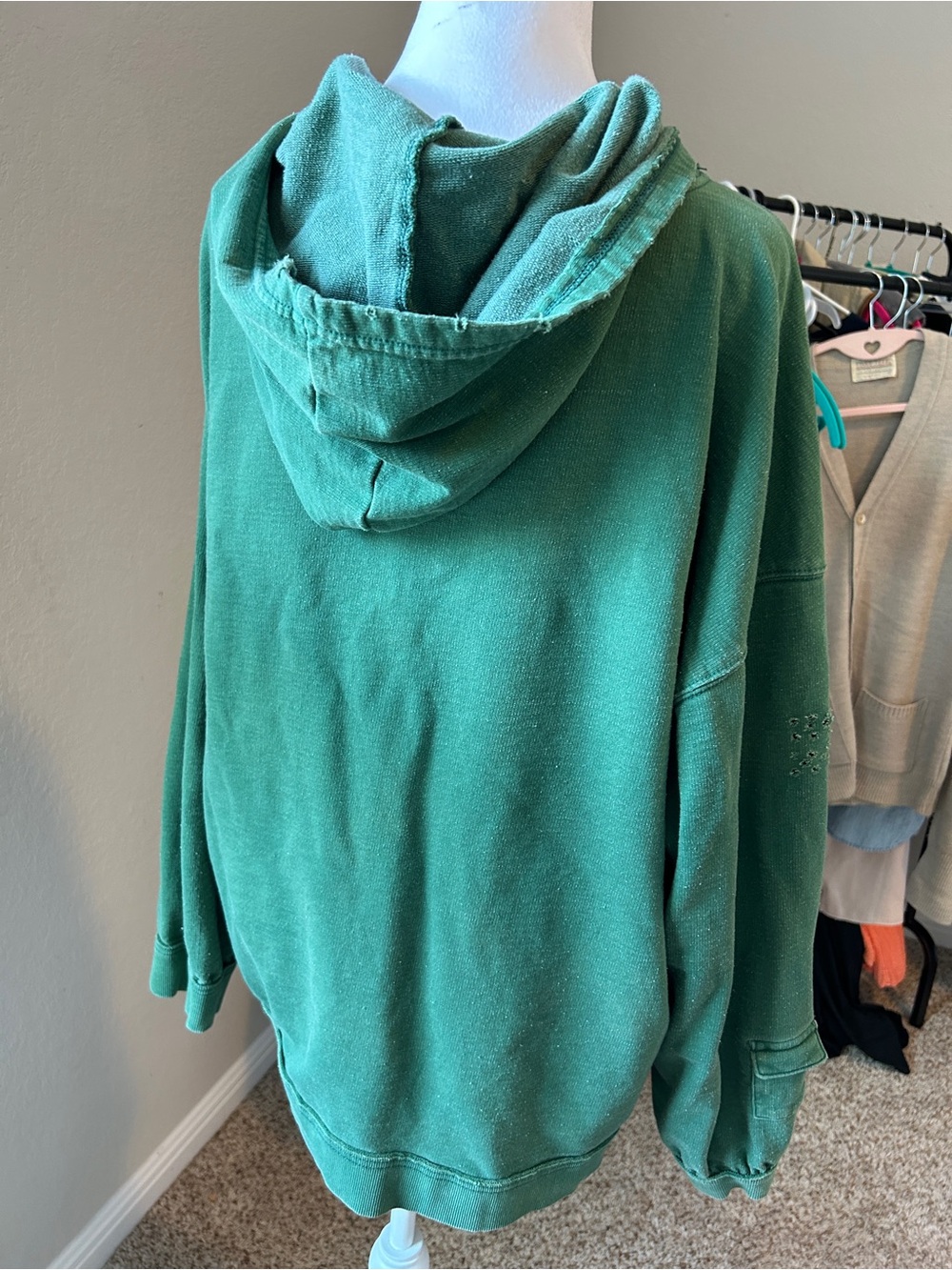 BDG Urban Outfitters Green Oversized Hoodie Womens Size Large - Picture 5 of 10